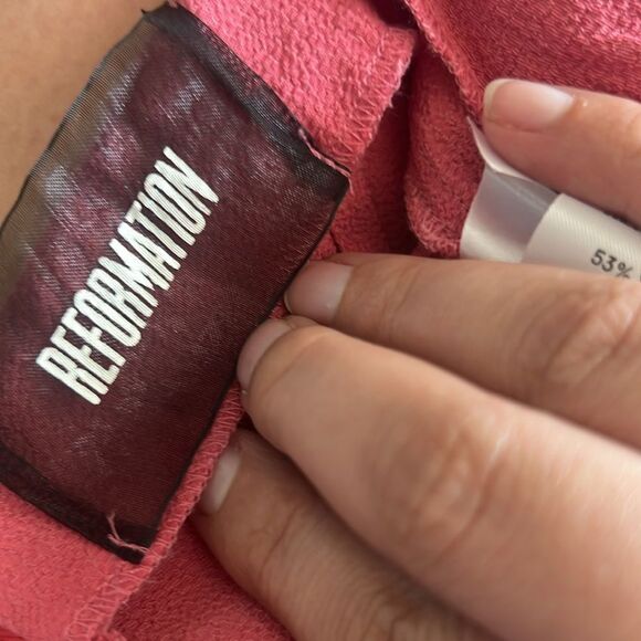 Reformation two pieces top and skirt in pink 8 - Picture 6 of 9